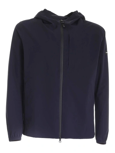 Woolrich Blue Pacific Jacket In Dark Blue