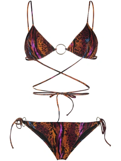 Bikini Lovers Leopard-print Two-piece Bikini In Multicolore