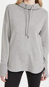 Sweaty Betty Escape Luxe Fleece Hoodie In Light Grey Marl