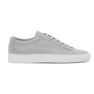 Common Projects Original Achilles' Contrast Sole Leather Sneakers In 7543 Grey