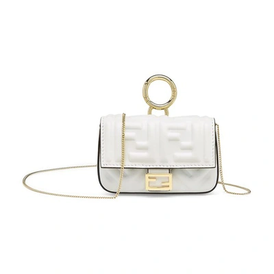 Fendi Nano Baguette Charm In Blanc