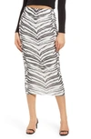 Afrm Felix Print Skirt In Blanc Tiger