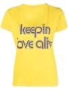 Mother Goodie Goodie Short-sleeve Boxy Cotton Tee In Klo Lemon Keepin