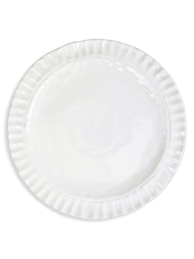 Vietri Pietra Serena Stoneware Dinner Plate In Natural White