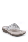 Cliffs By White Mountain Cienna Thong Comfort Sandal In White