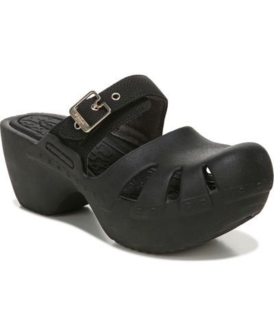 Dr. Scholl's Women's Dance On Clogs Women's Shoes In Black Snake Faux Leather