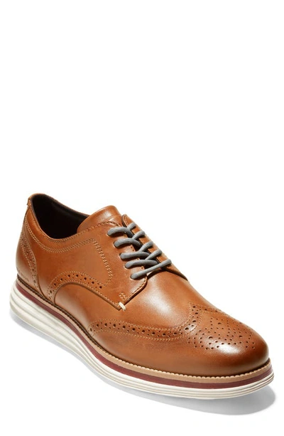 Cole Haan Men's Original Grand Cloudfeel Energy Merid Stitchlite Wing Oxford Men's Shoes In British Tan