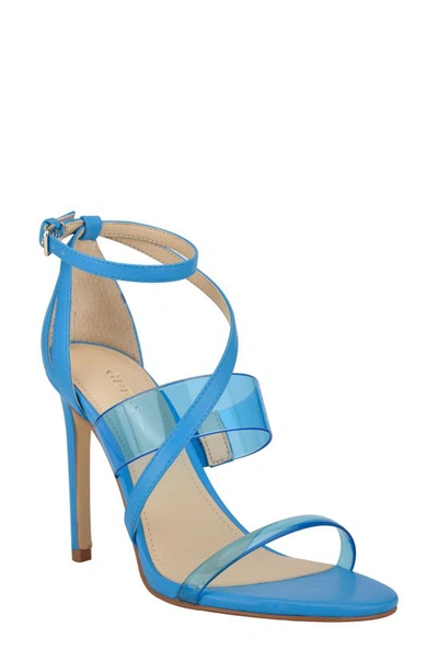 Guess Women's Felecia Lucite 2-piece Pumps Women's Shoes In Bermuda Blue Faux Leather