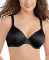 Vanity Fair Women's Beauty Back Wirefree Extended Side And Back Smoother Bra In Midnight Black