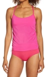Nike Essential Layered Tankini Top Women's Swimsuit In Pink