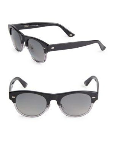 Gucci 53mm Oval Sunglasses In Black Grey
