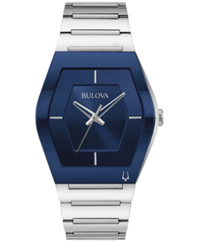 Bulova Men's Futuro Stainless Steel Bracelet Watch 40mm In Blue