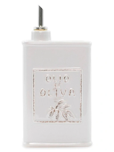Vietri Lastra Olive Oil Can, Light Gray In Grey