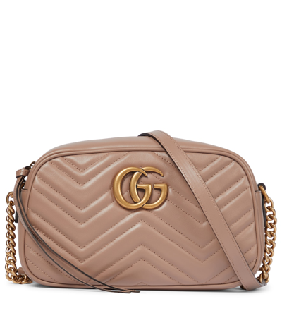 Gucci Gg Marmont Small Shoulder Bag In Greige