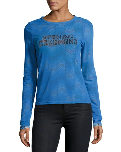 Opening Ceremony Double-layer Long-sleeve Tee In Blue