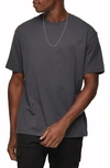 Topman Oversize Fit T-shirt In Dark Grey