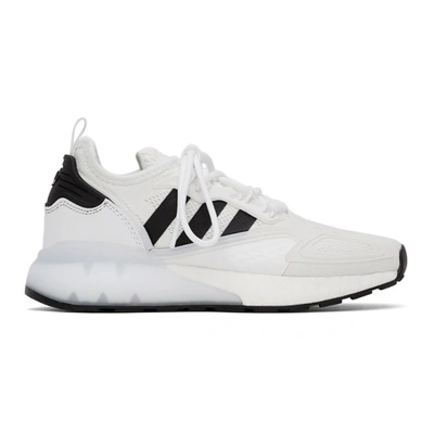 Adidas Originals Women's Zx 2k Boost Lace Up Running Sneakers In White