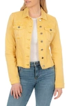 Kut From The Kloth Kara Fray Hem Denim Trucker Jacket In Golden