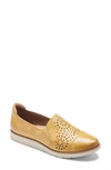 Rockport Cobb Hill Laci Perforated Slip-on In Sunbeam Leather