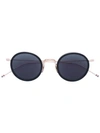 Thom Browne Round Lens Sunglasses In Black