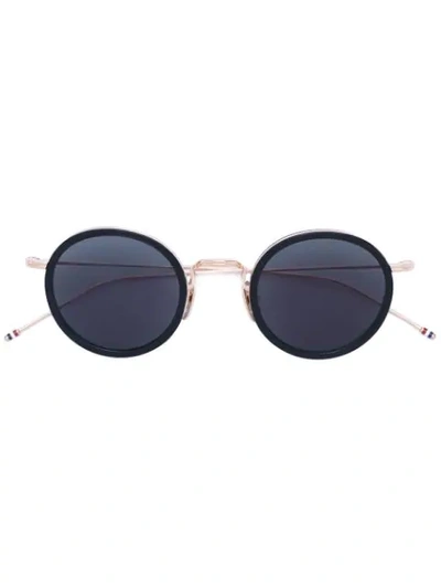 Thom Browne Round Lens Sunglasses In Black