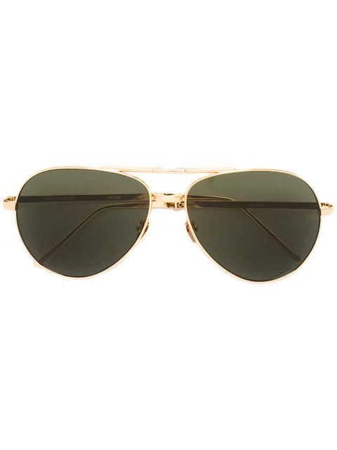 Linda Farrow Fold-up Aviator Sunglasses | ModeSens