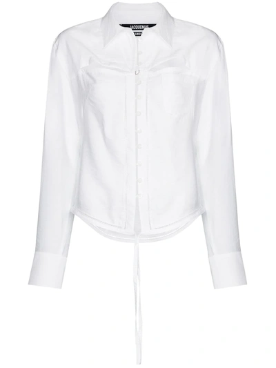Jacquemus La Chemise Nappe Cutout Shirt In White