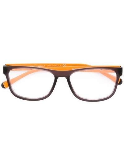 Dolce & Gabbana Rectangular Frame Glasses In Grey