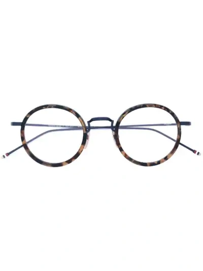 Thom Browne Round Frame Glasses In Blue