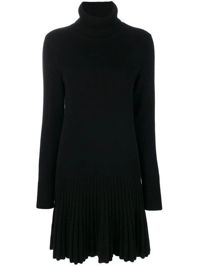 Chloé Iconic Cashmere Turtleneck Sweater Dress In 001