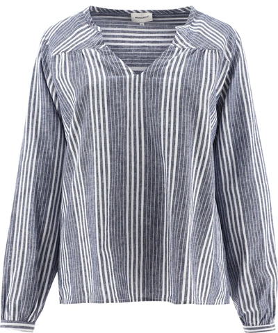 Woolrich Women Stripe Indigo Size M In Grey