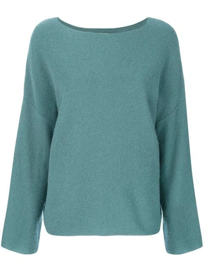 Vince Boxy Sweater In Sea Glass