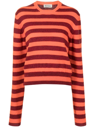 Molly Goddard Flavin Striped Lambswool Sweater In Pink