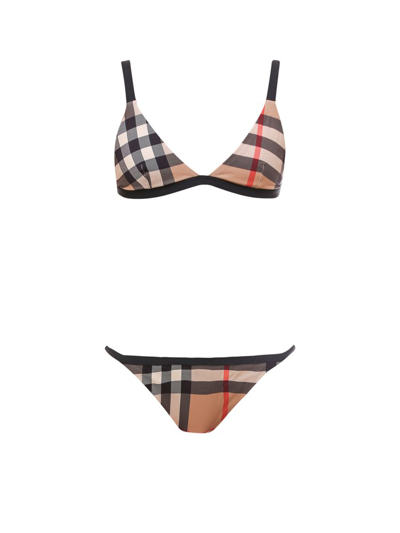 Burberry Beige Vintage Check Triangle Loing Bikini