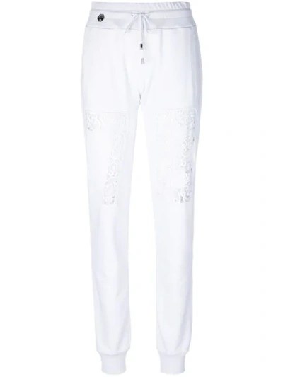 Philipp Plein Skull Embroidered Suit In White