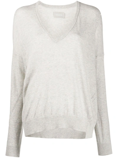 Zadig & Voltaire V-neck Cashmere Sweater In Beige