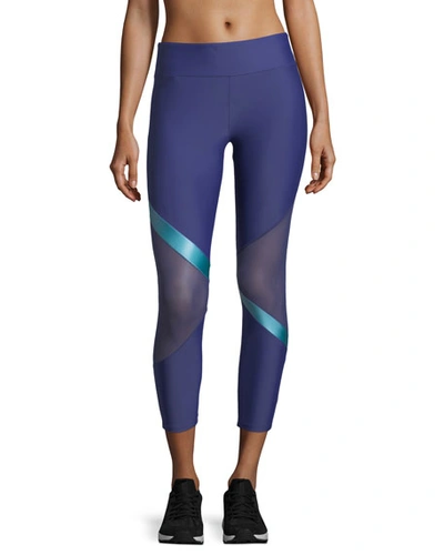 Lanston Jordan Inverse Performance Leggings In Blue Pattern