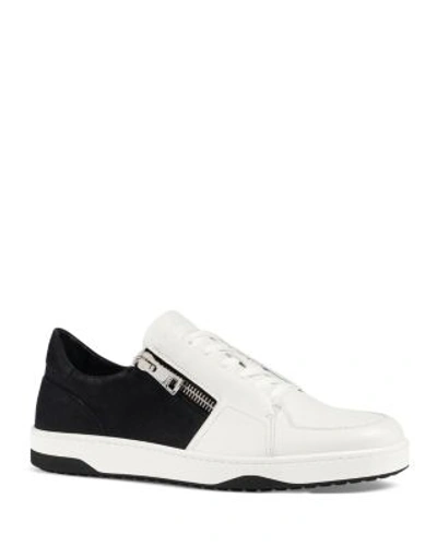 Gucci Hudson Low Sneakers In Bianco/nero | ModeSens