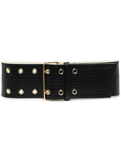 Jil Sander Wide Cotton Belt In Black