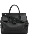 Versace Medium Grained Palazzo Bag In Black