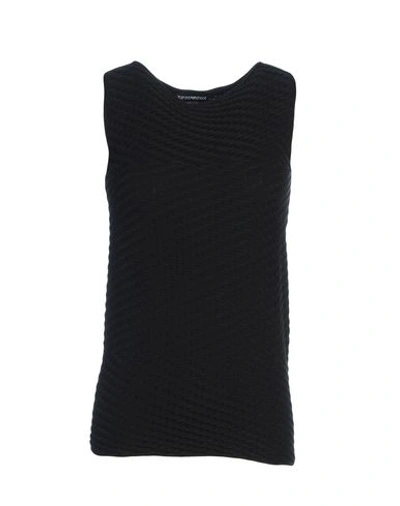 Emporio Armani Tops In Black