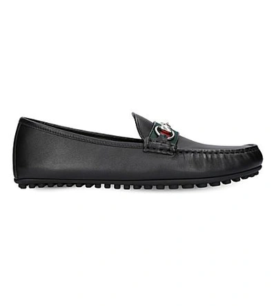 Gucci Kanye Leather Driving Shoes In Black