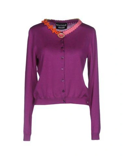Boutique Moschino Cardigans In Purple