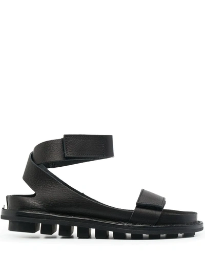 Trippen Flat Sandal W/strap On Ankle In Black