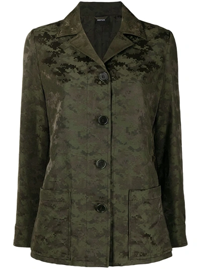 Aspesi Camouflage-print Jacket In Military Green