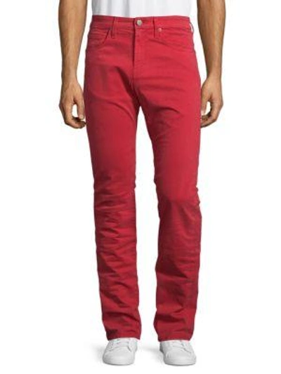 J Brand Kane Straight Fit Jeans In Cape Red