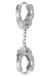 Maria Tash 6.5mm Short Chain Diamond Handcuff Clickers In White Gold/ Diamond