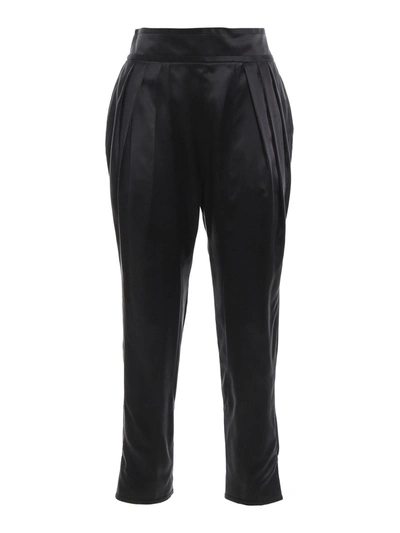 Givenchy Silk Cigarette Trousers In Black