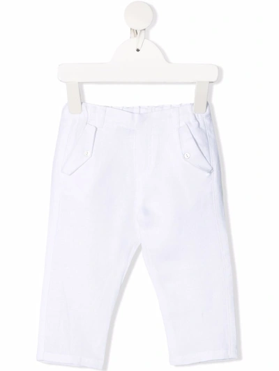 Tartine Et Chocolat Babies' Straight-leg Tailored Trousers In Bianco