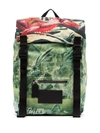 Valentino Garavani Green Red Dragon Print Backpack